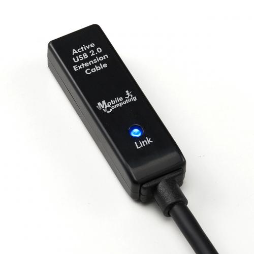 USB延長ケーブル(20m・USB2.0・ブラック・USB Aコネクタ(オス)-USB Aコネクタ(メス))