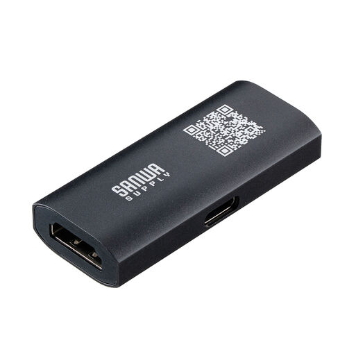 HDMI中継アダプタ 4K/60Hz  HDR ARC対応 18Gbps USB-C外部給電対応