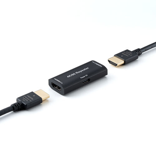 HDMI中継アダプタ 4K/60Hz  HDR ARC対応 18Gbps USB-C外部給電対応