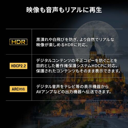 HDMI中継アダプタ 4K/60Hz  HDR ARC対応 18Gbps USB-C外部給電対応
