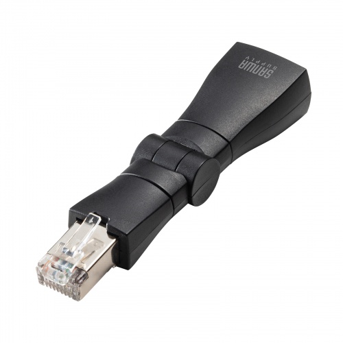 回転式LANアダプタ  カテゴリ6A 10Gbps PoE/PoE+/PoE++ RJ-45 UTP/STP