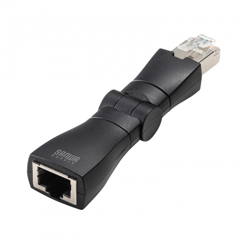 回転式LANアダプタ  カテゴリ6A 10Gbps PoE/PoE+/PoE++ RJ-45 UTP/STP