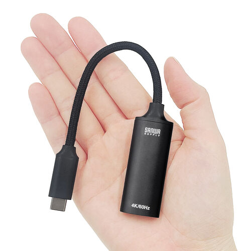 USB Type-C HDMI 変換アダプタ 4K/60Hz フルHD/60Hz ケーブル長11cm ブラック