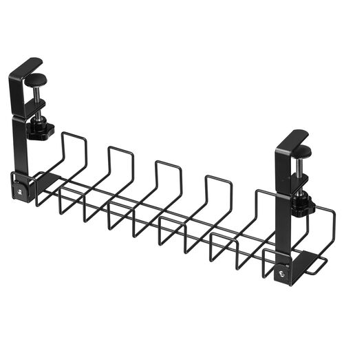 ケーブルトレー 幅42cm クランプ固定式 ワイヤータイプ ブラック