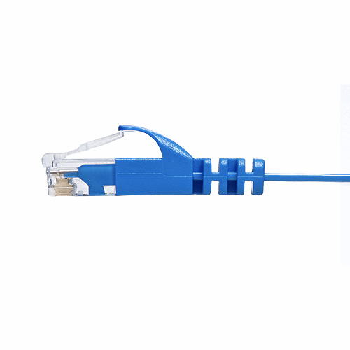 薄型LANケーブル Cat6 15m より線 ストレート結線 ブルー/YK