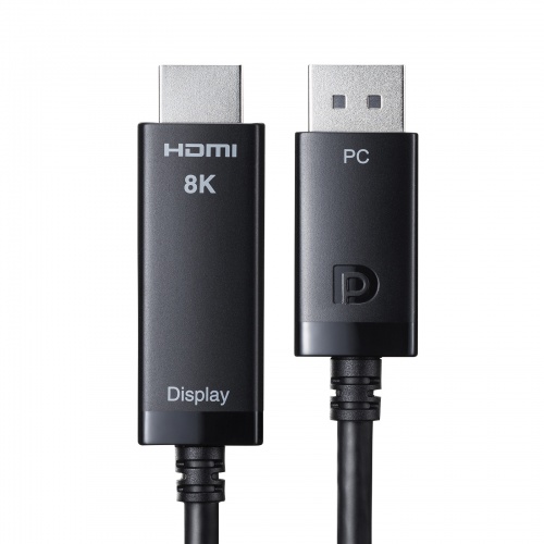 DisplayPort-HDMI変換ケーブル 1m 8K/60Hz 4K/144Hz HDR対応 ブラック