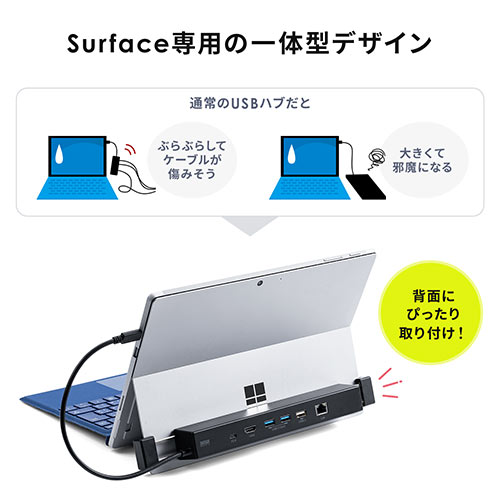 surface pro 5 純正HDMI変換ケーブル USB増設ポート付