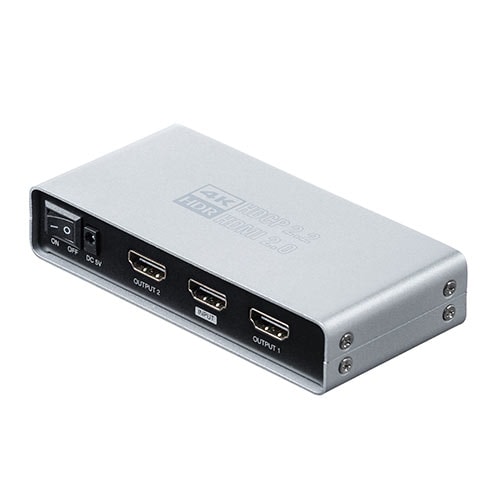 【アウトレット】HDMI分配器(1入力2出力スプリッター・4K/60Hz・HDR対応・HDCP2.2対応)