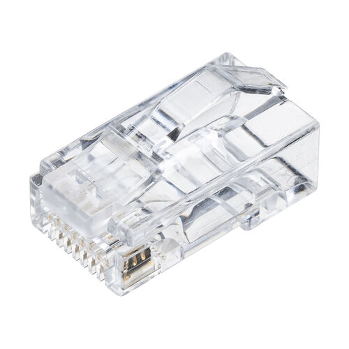 RJ-45コネクタ CAT6A対応 透過式 貫通型 単線 より線両対応 10個入り