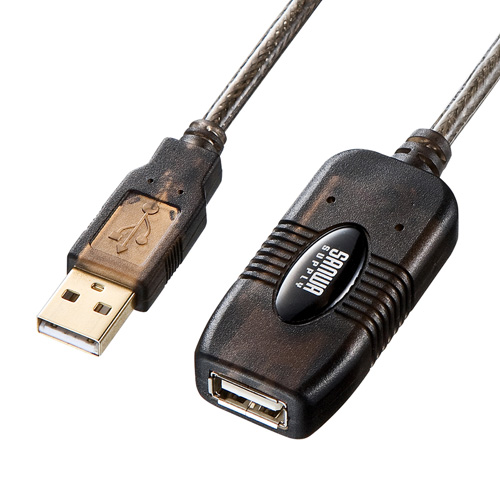 USB延長リピーターケーブル(20m延長・USBアクティブ・ハイパワー・USB Aコネクタ メス-USB Aコネクタ オス)
