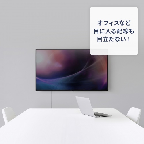 スリムHDMIケーブル 1m 4K/30Hz対応 ハイスピードHDMIケーブル認証品