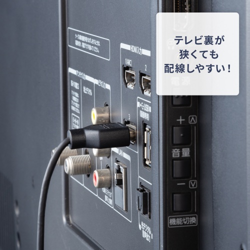 スリムHDMIケーブル 2m 4K/30Hz対応 ハイスピードHDMI認証品