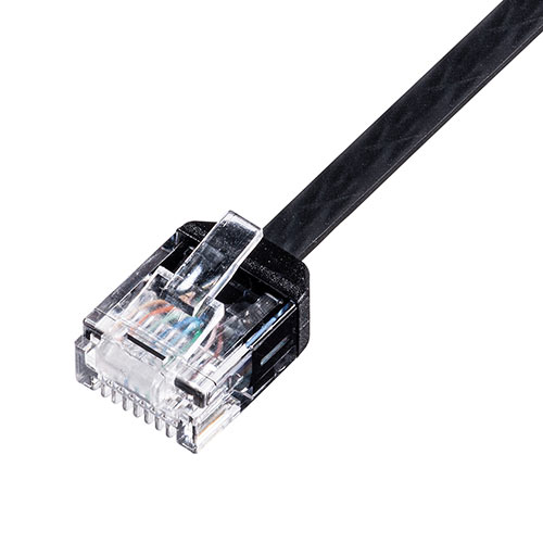 【アウトレット】薄型LANケーブル カテゴリ6A 5m より線 UTP ブラック
