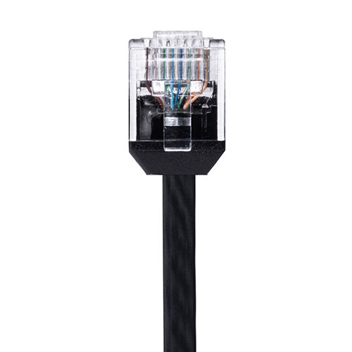 【アウトレット】薄型LANケーブル カテゴリ6A 5m より線 UTP ブラック