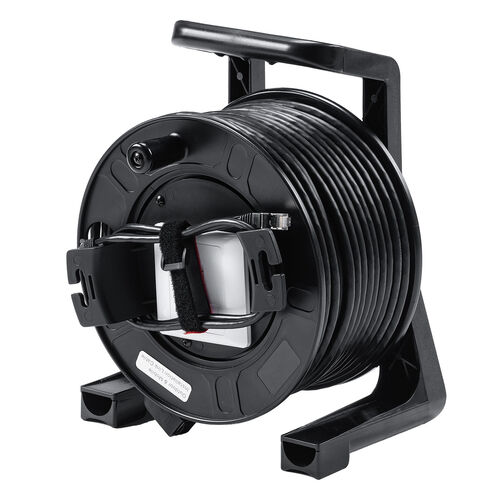 延長用 CAT6A LANケーブル 40m ケーブルリール一体型 屋外対応/500