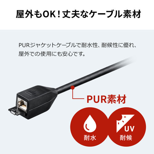 延長用 CAT6A LANケーブル 40m ケーブルリール一体型 屋外対応/500