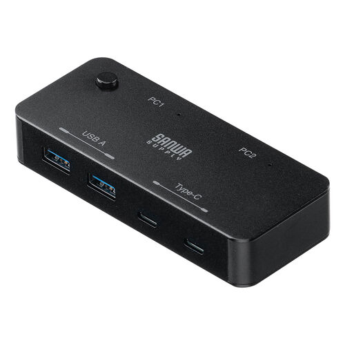 USB切替器 パソコン2台用 4ポート USB A×2 USB Type-C×2 5Gbps/400