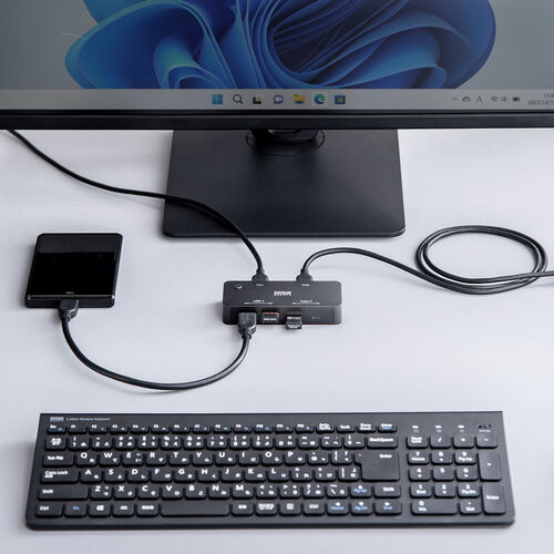 USB切替器 パソコン2台用 4ポート USB A×2 USB Type-C×2 5Gbps