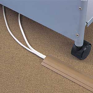 【アウトレット】ケーブルカバー(幅70mm・ライトブラウン・長さ1m・高強度・耐衝撃・床専用・簡易パッケージ)