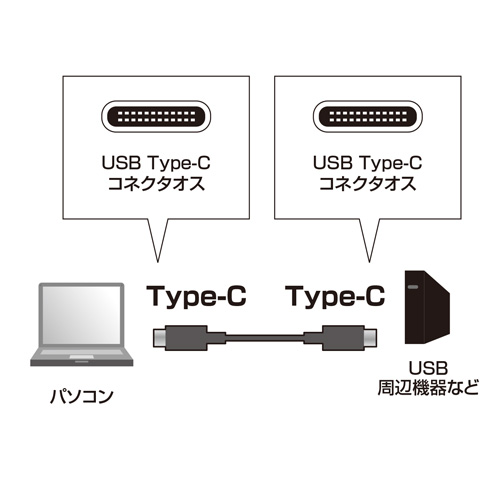 USB3.1 Type C Gen2 PD対応ケーブル(ブラック・1m)