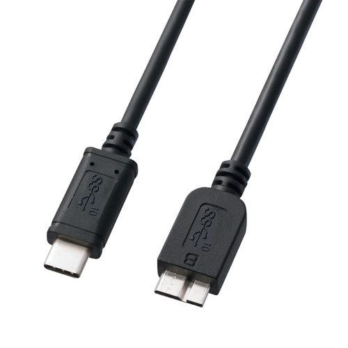USB3.1 Gen2 Type C-microBケーブル(ブラック・1m)
