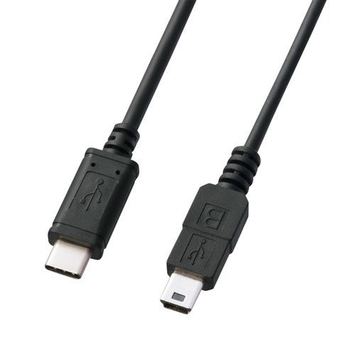USB2.0 Type C-miniBケーブル(ブラック・2m)