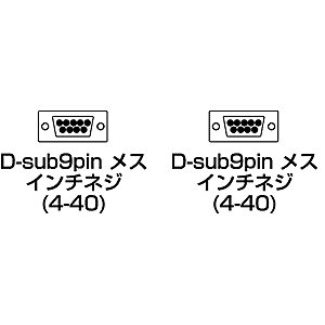 【アウトレット】RS-232Cケーブル(インタリンク・クロス・4m)