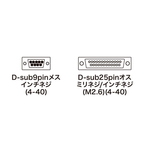 RS-232C変換アダプタ(D-sub25pinオス-D-sub9pinメス)