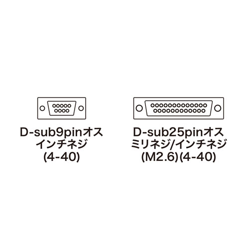 RS-232C変換アダプタ(D-sub9pinメス-D-sub25pinオス)