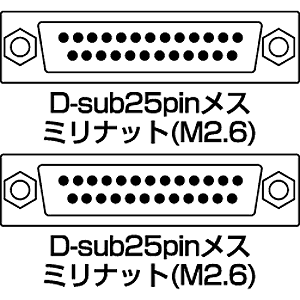 ジェンダーチェンジャー(D-sub25pinメス - D-sub25pinメス)