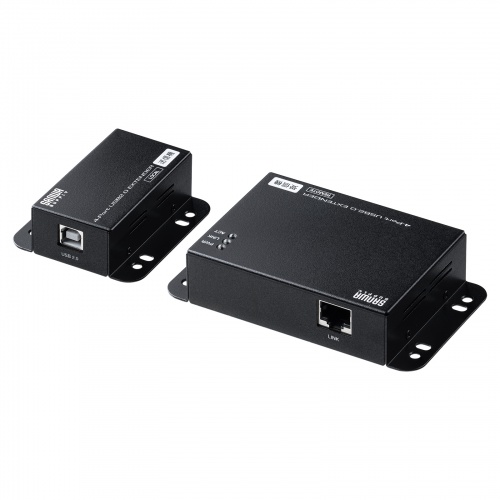 USBエクステンダー USB2.0 最大50m USB A×4 USBハブ付き