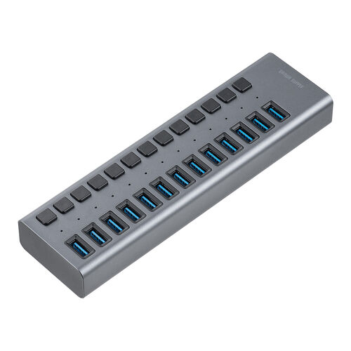 USBハブ 13ポート USB A×13 USB 5Gbps 個別スイッチ付き セルフパワー