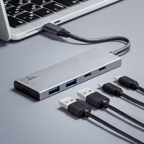 スリムUSBハブ USB-C接続 USB A×2 USB-C×2 USB 10Gbps バスパワー