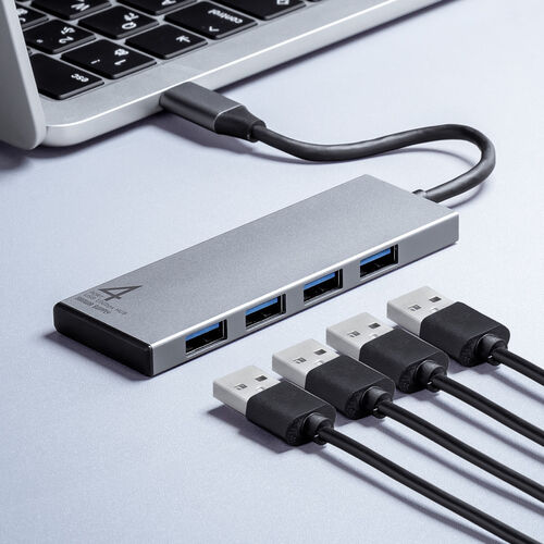スリムUSBハブ USB-C接続 USB A×4 USB 10Gbps バスパワー