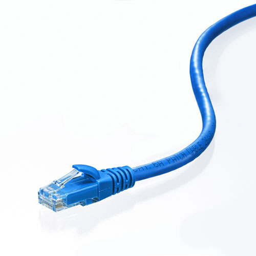 カテゴリ6A LANケーブル 0.5m より線 UTP ブルー
