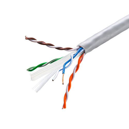 CAT6A 自作用LANケーブル 100m ケーブルのみ 単線 UTP ホワイト