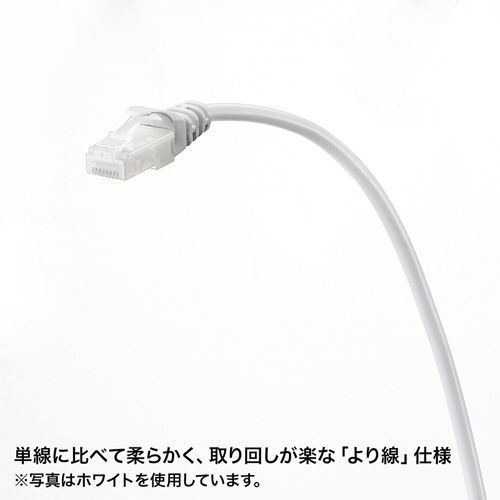 【アウトレット】ツメ折れ防止CAT5eLANケーブル(2m・ブルー)
