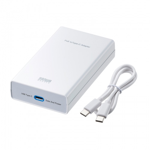 PoE-USB Type-C変換アダプタ PD最大出力60W USB 5Gbps ネットワーク通信対応 100Mbps