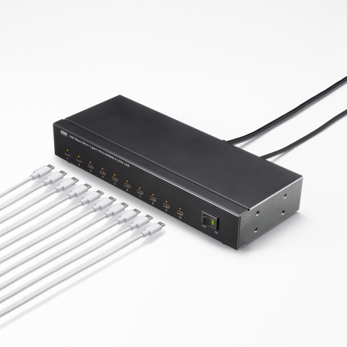 USBハブ USB Type-C×10 USB 5Gbps PD27W対応 セルフパワー エコモード搭載 ブラック