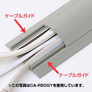 ケーブルカバー(幅30mm・グレー・長さ1m・高強度・耐衝撃・床専用・簡易パッケージ)