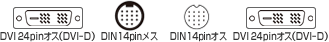 DVI24pinオス（DVI-D）－DIN14pinメス DIN14pinオス－DVI24pinオス（DVI-D）